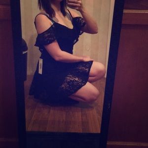 Black dress with lace